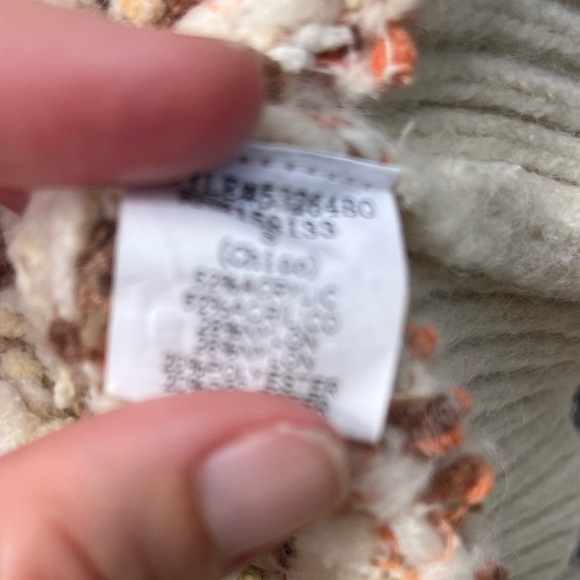 Bohme cream and burnt orange Textured Cardigan small - Picture 7 of 7